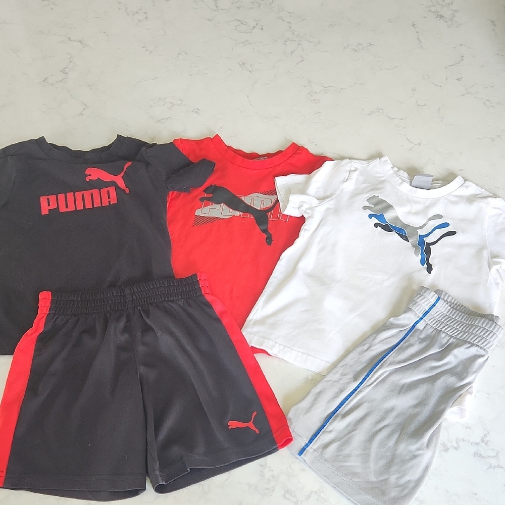 Puma Kids Graphic Tee and Shorts Collection